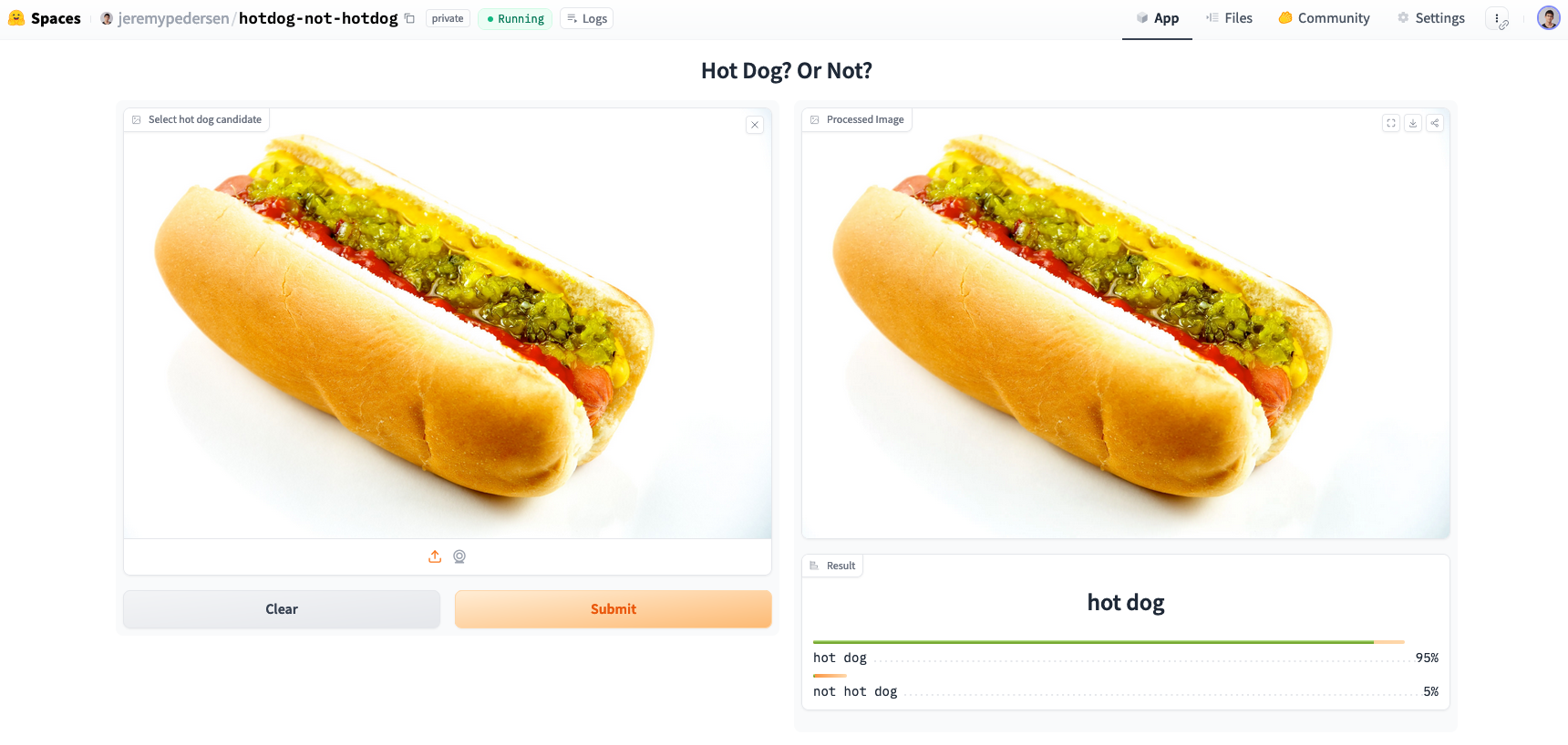 A hotdog