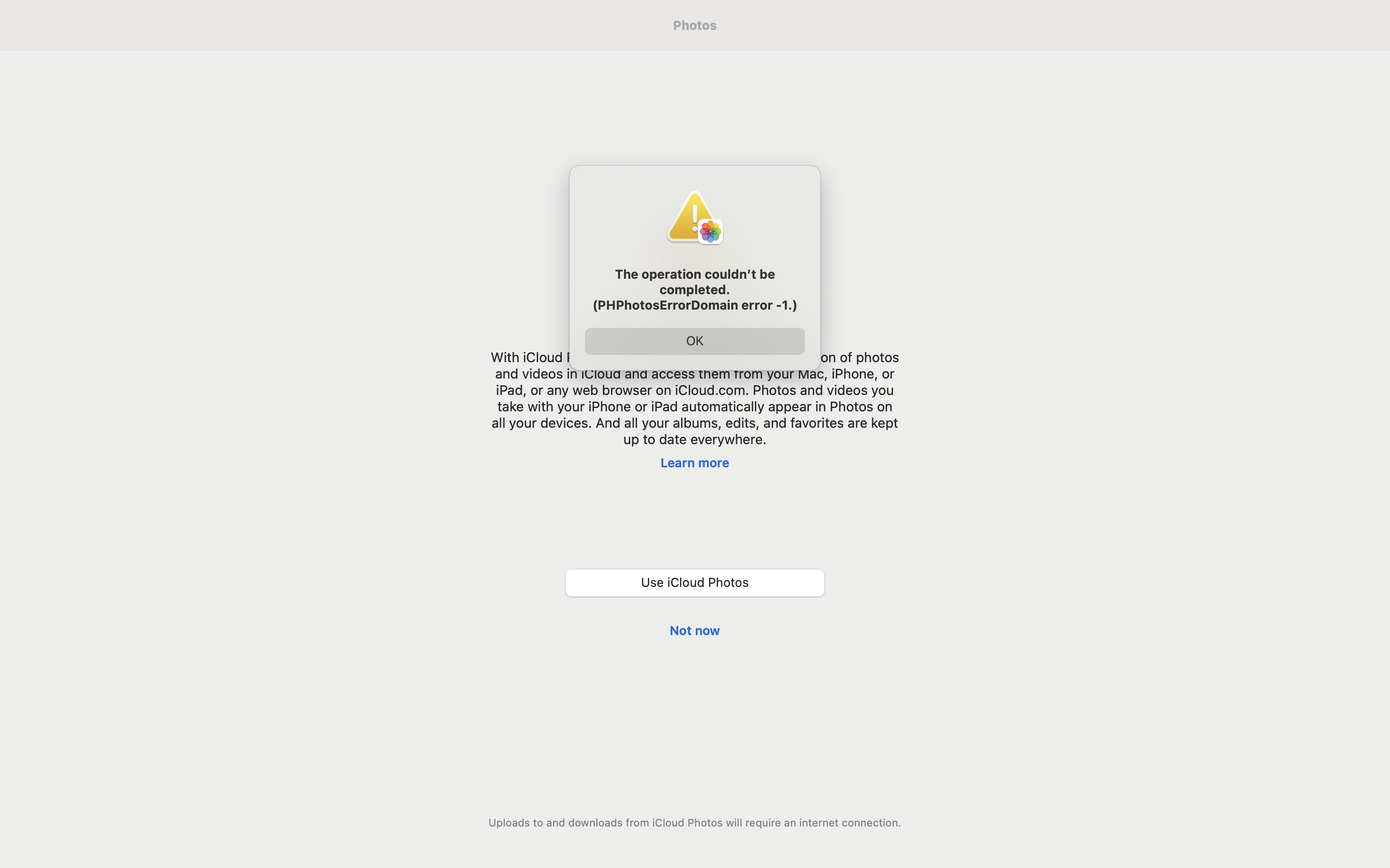 Operation error