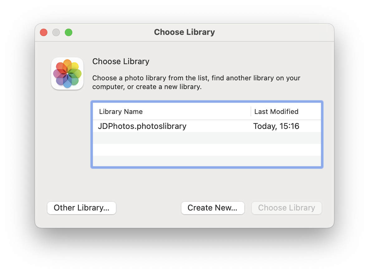 Library chooser