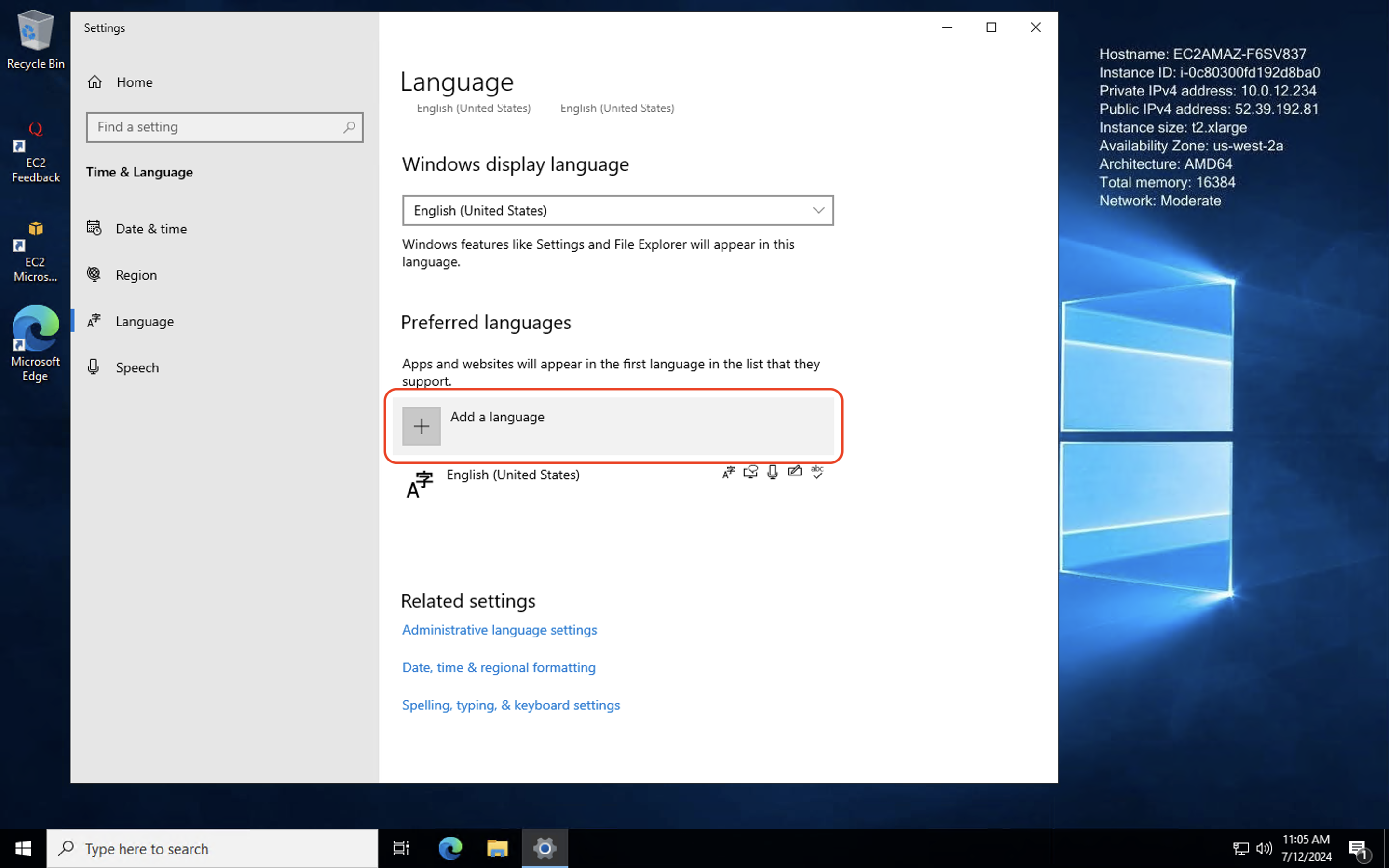 Add language
